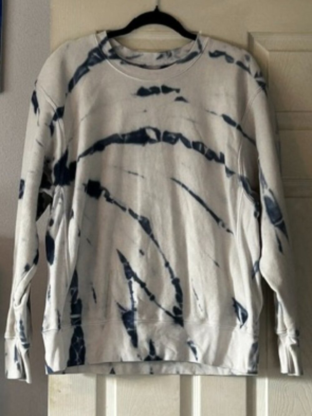 Preowned Les Tien Tie-Dyed Mock Neck Sweatshirt - Large